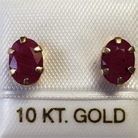 $200 10K  Ruby Earrings