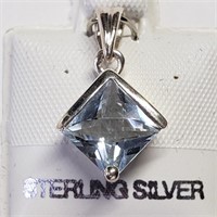 $120, S.Silver Aquamarine Pendant