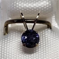 $120, 14k Gold Genuine Iolite Pendant