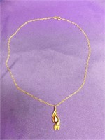 10K BLACK HILLS GOLD NECKLACE WITH PENDANT