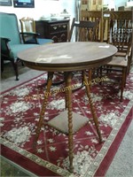 Small oak round table