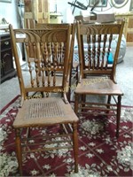 5 Pressed Back Chairs