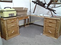 Rustic Cedar 2pc Desk 6ftx6ft