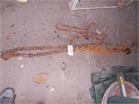 (2) Logging Chains w/Hooks, 10 ft & 6 ft