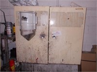 Wall Cabinet w/Paint Supplies, Gloves, Sandpaper