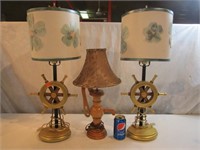Lot de 3 lampes vintage