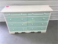 8 Drawer Blue & White Dresser