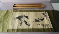 Antique Asian Scroll in Box