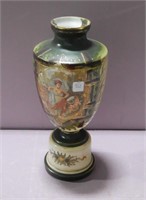 Hand Painted Woman and Cherub Vase