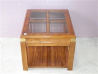 End Table with Beveled Glass Inserts