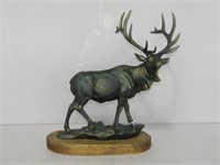 Bronze Patina Elk Statue