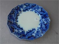 Flow Blue Argyle Plate