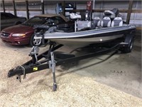16' Cajun pursuit bass boat and trailer, 115 hp