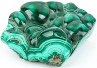 Large Bulls Eye Malachite Polished Free Form Stone