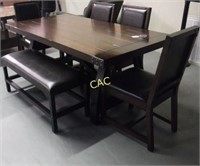 Table with 4 Chairs and Bench