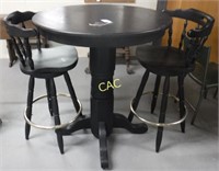 Round Bar Table with 2 Chairs