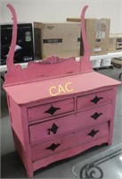 Pink 4 Drawer Dresser