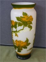Vintage Cameo Style Glass Vase