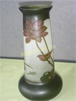 Cameo Style Art Glass Vase