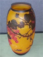 Unique Cameo Style Glass Vase