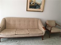 Mid Century Modern Sofa and Chair