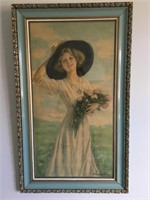 Victorian Lady Print in Lovely Frame