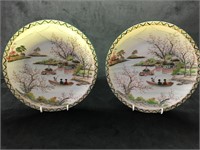 Porcelain Hand Painted Plates - Japan
