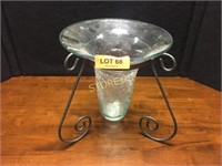 Glass Vase/Bowl with Stand