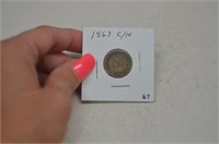1863 C/N Indian Head Cent