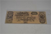 1800's unc. Canal Bank Ten Dollar Note,