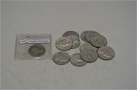 (13) Silver Washington Quarters