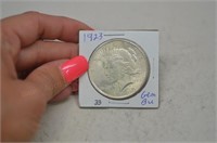 1923 Peace Silver Dollar, Gem BU