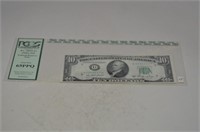 1950 slab Ten Dollar Note PCGS Gem New
