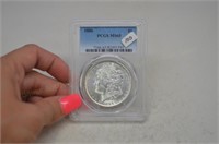1886 slab Morgan Silver Dollar PCGS MS65