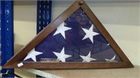 MEMORIAL FLAG IN CASE US FLAG