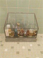 Display Box with Vintage Perfume Bottles