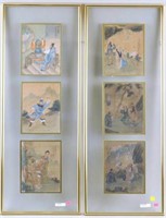Pair Framed Chinese Painted Panels