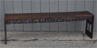 Asian Carved Hardwood Long Bench