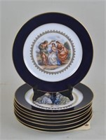 Group Eight Heinrich & Co. Porcelain Plates