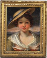 Attr. Thomas Frank Heaphy O/P Young Girl In Hat