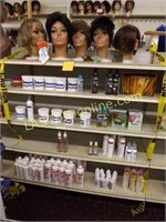 WIGS ON MANNEQUINS, SHAMPOOS & CONDITONERS