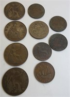 Grouping of Pennies and Large Cents