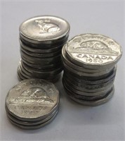 Lot-Canada 5 Cent Pieces