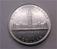 1939 Canada .800 Fine Silver Dollar
