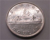 1951 Canada .800 Fine Silver Dollar