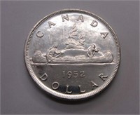 1952 Canada .800 Fine Silver Dollar