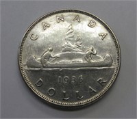 1936 Canada .800 Fine Silver Dollar
