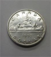 1957 Canada .800 Fine Silver Dollar