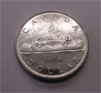 1946 Canada .800 Fine Silver Dollar