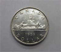 1953 Canada .800 Fine Silver Dollar